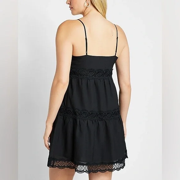 Express Lace Detailed Trapeze Dress - Picture 2 of 5